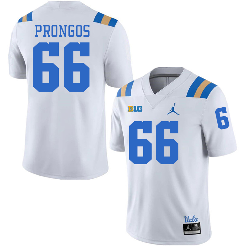 UCLA Bruins #66 Niki Prongos Big 10 Conference College Football Jerseys Stitched Sale-White